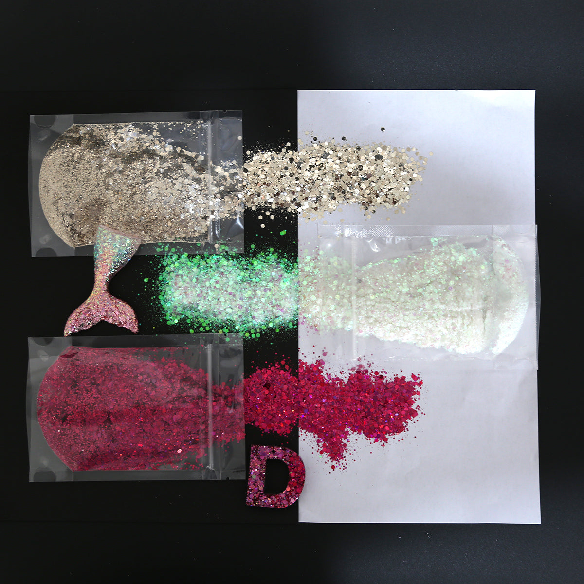 6pcs Holographic Glitter set Flakes for Epoxy Resin Crafts with OEM Packaging
