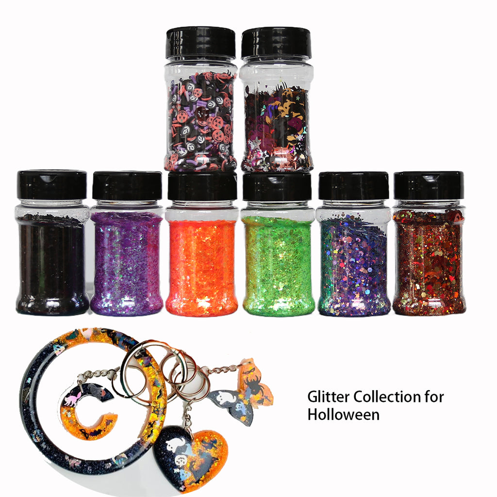 Holloween Theme Glitter Mix set for Resin Jewelry and Keychains