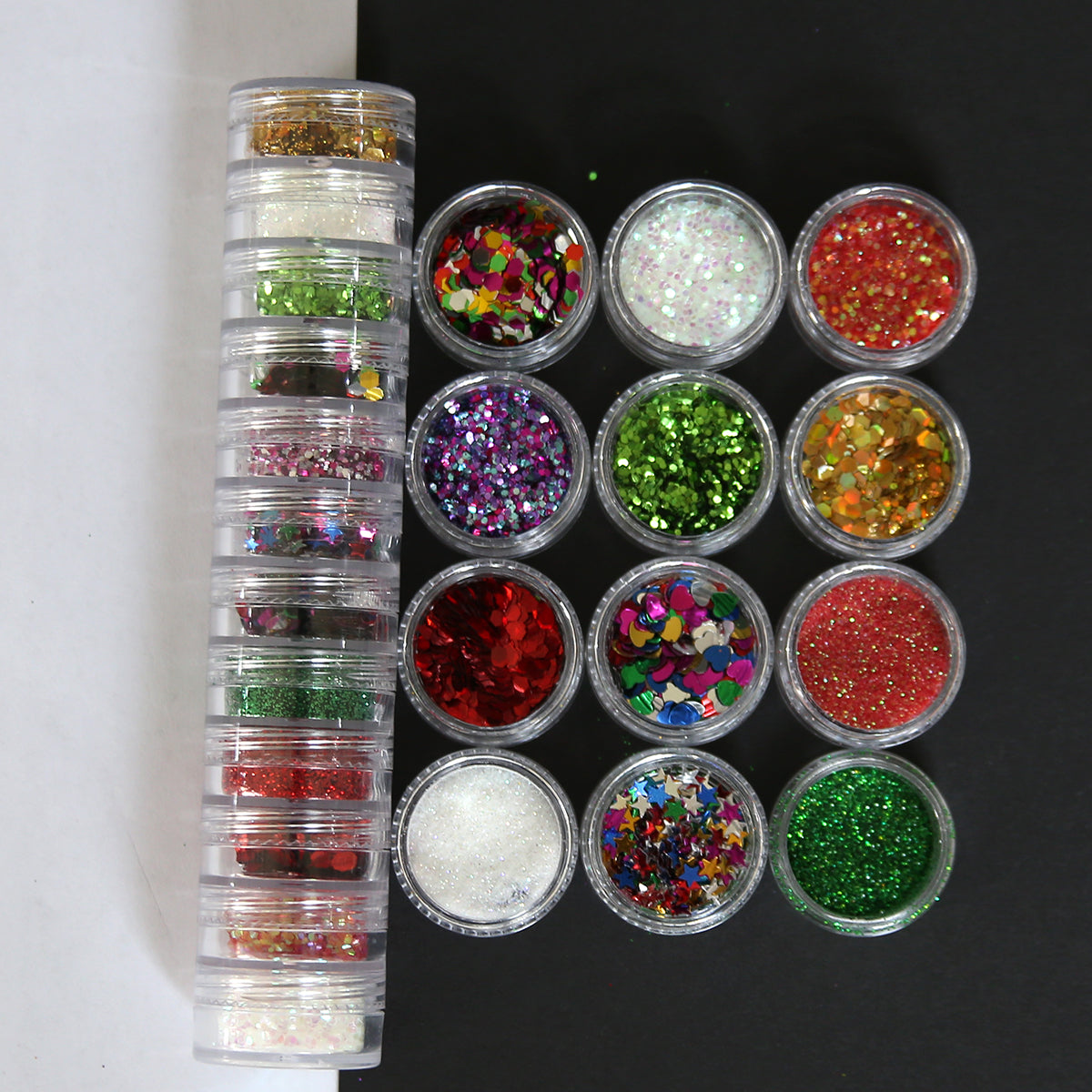 Christmas Colorful Glitter Flakes for Resin Trays | Bulk Wholesale Price
