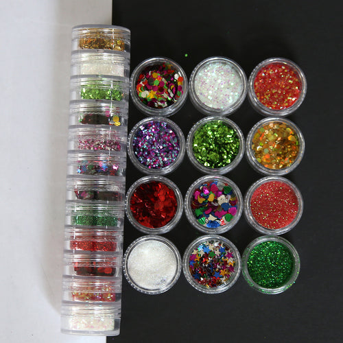 Christmas Colorful Glitter Flakes for Resin Trays | Bulk Wholesale Price