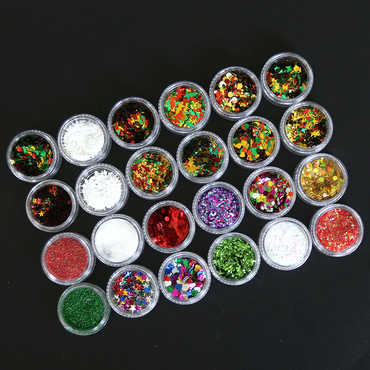 Christmas Colorful Glitter Flakes for Resin Trays | Bulk Wholesale Price