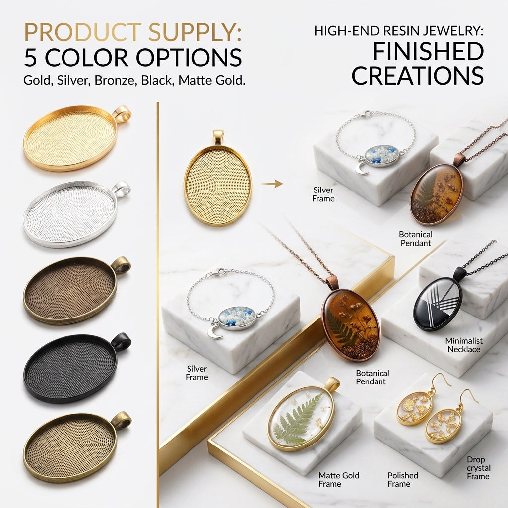 Mixed Shape Metal Bezel Frames Set for Resin Crafts | Bulk DIY Jewelry Supplies