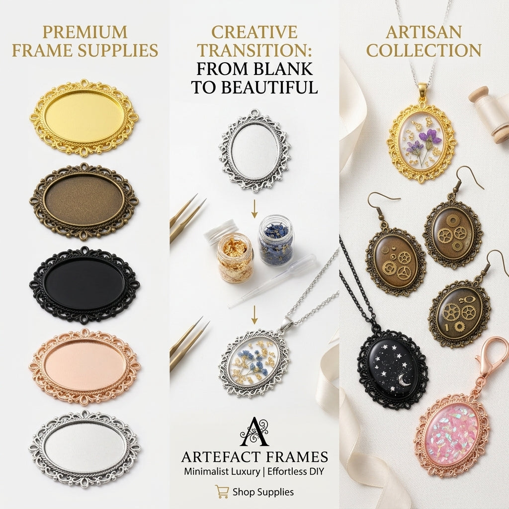 Key Shape Metal Frames for Resin Pendant Making | Wholesale Craft Accessories Supplier