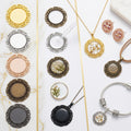 Resin Pendant Metal Frames with Loop | DIY Necklace Earring Making Supplies JS152