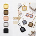 Square Metal Bezel Frames for Resin Jewelry Making | Wholesale DIY Pendant Supplies JS137