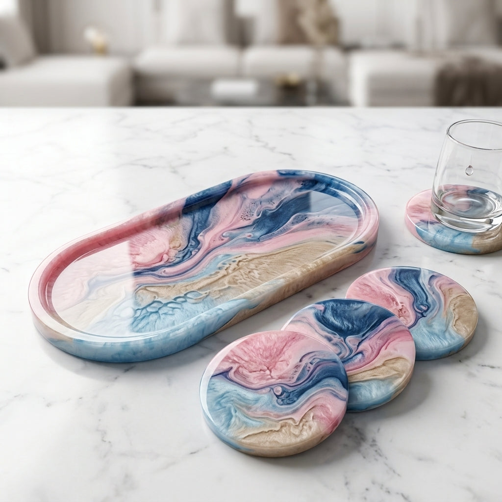 Ocean Mermaid Mica Powder Set of 8 Vibrant Colors for Epoxy Resin Crafts Making Jewelry | Low MOQ