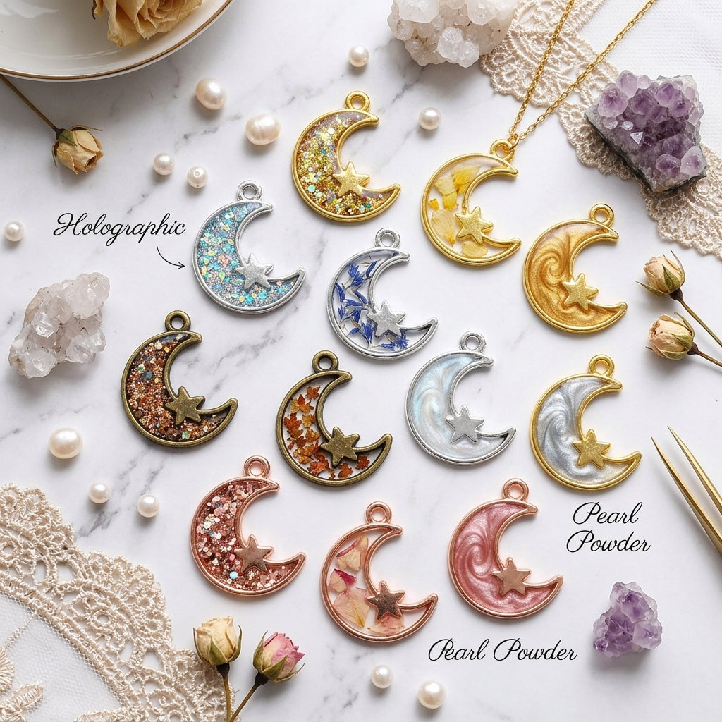 DIY Resin Pendant Bezels | Metal Frame Blanks for Handmade Jewelry Projects