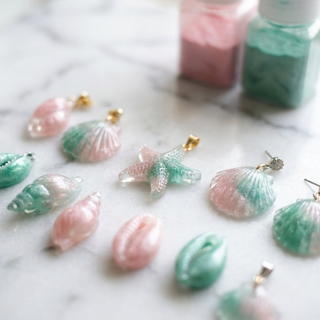 Ocean Mermaid Mica Powder Set of 8 Vibrant Colors for Epoxy Resin Crafts Making Jewelry | Low MOQ