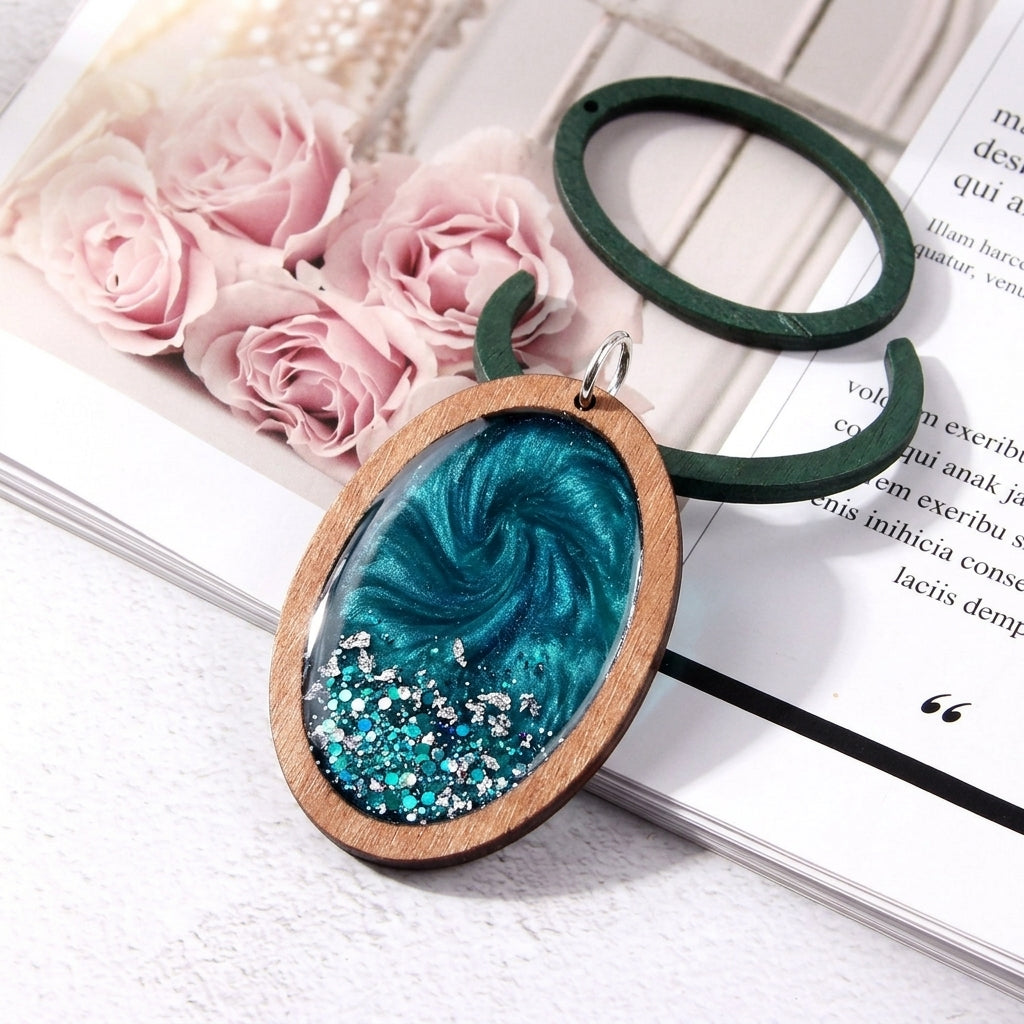 Wholesale Wooden Pendant Frames for Resin Art | DIY Jewelry Craft Supplies Manufacturer