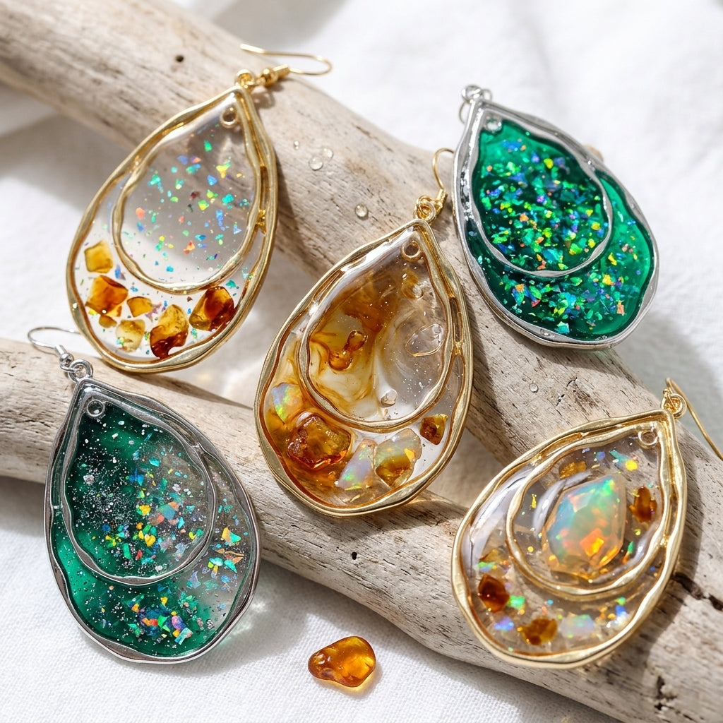 Wholesale Metal Bezels for Resin Jewelry Making | DIY Pendant Frames Factory Supplier JS070