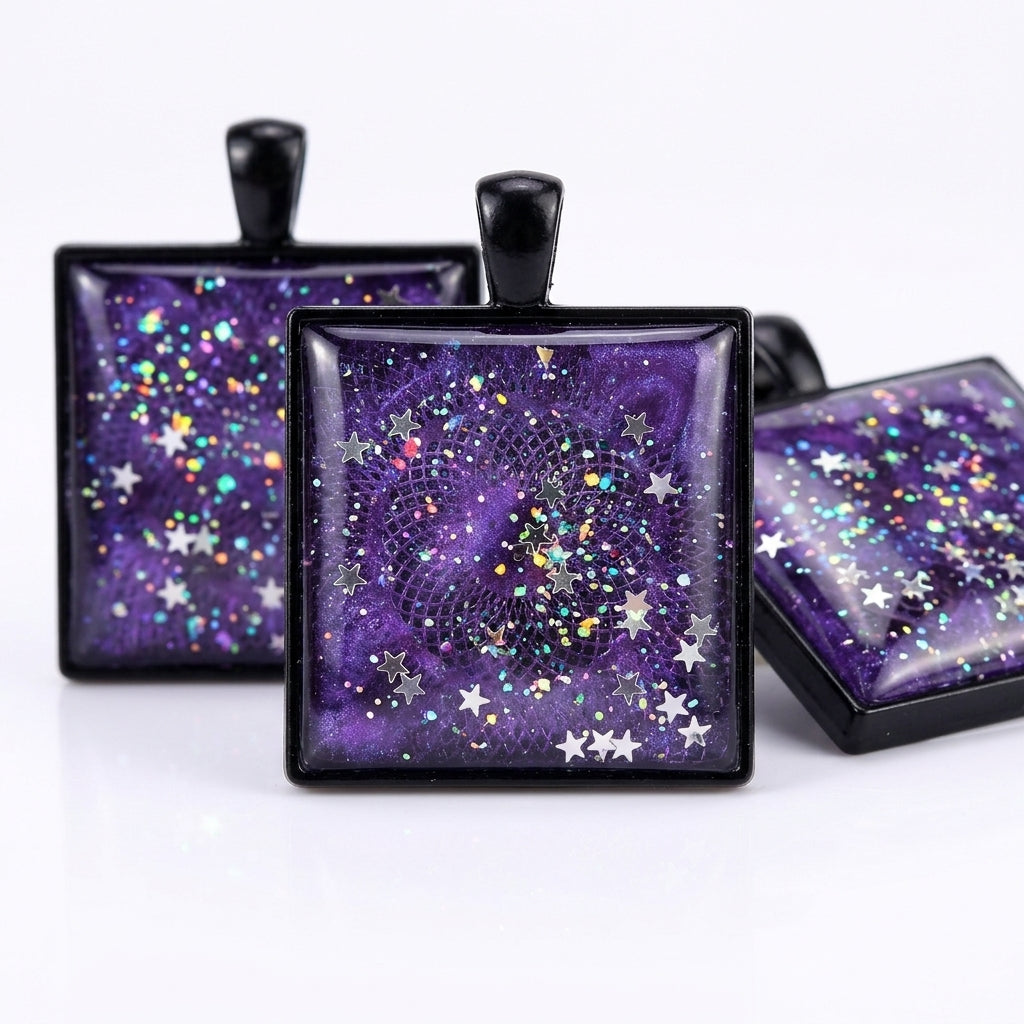 Wholesale Metal Frame Charms for Resin Jewelry | Custom Colors Available JS085