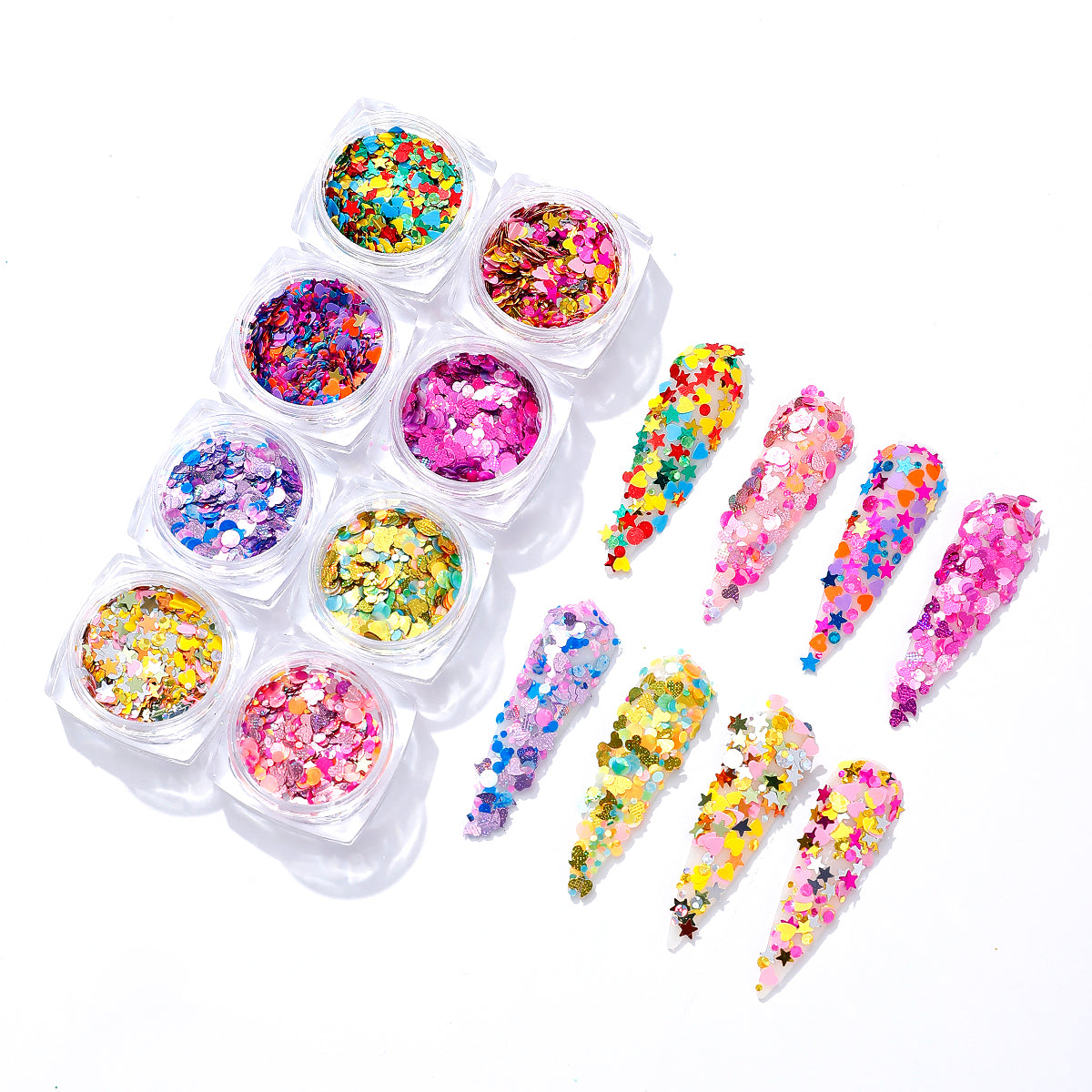 Mixed Shape Glitter Flakes for DIY Resin Crafts and Private Label
