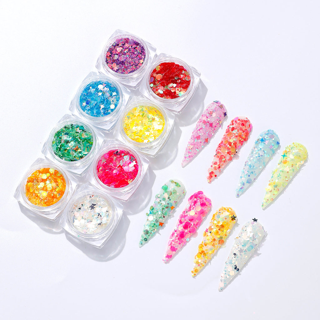 Mixed Shape Glitter Flakes for DIY Resin Crafts and Private Label