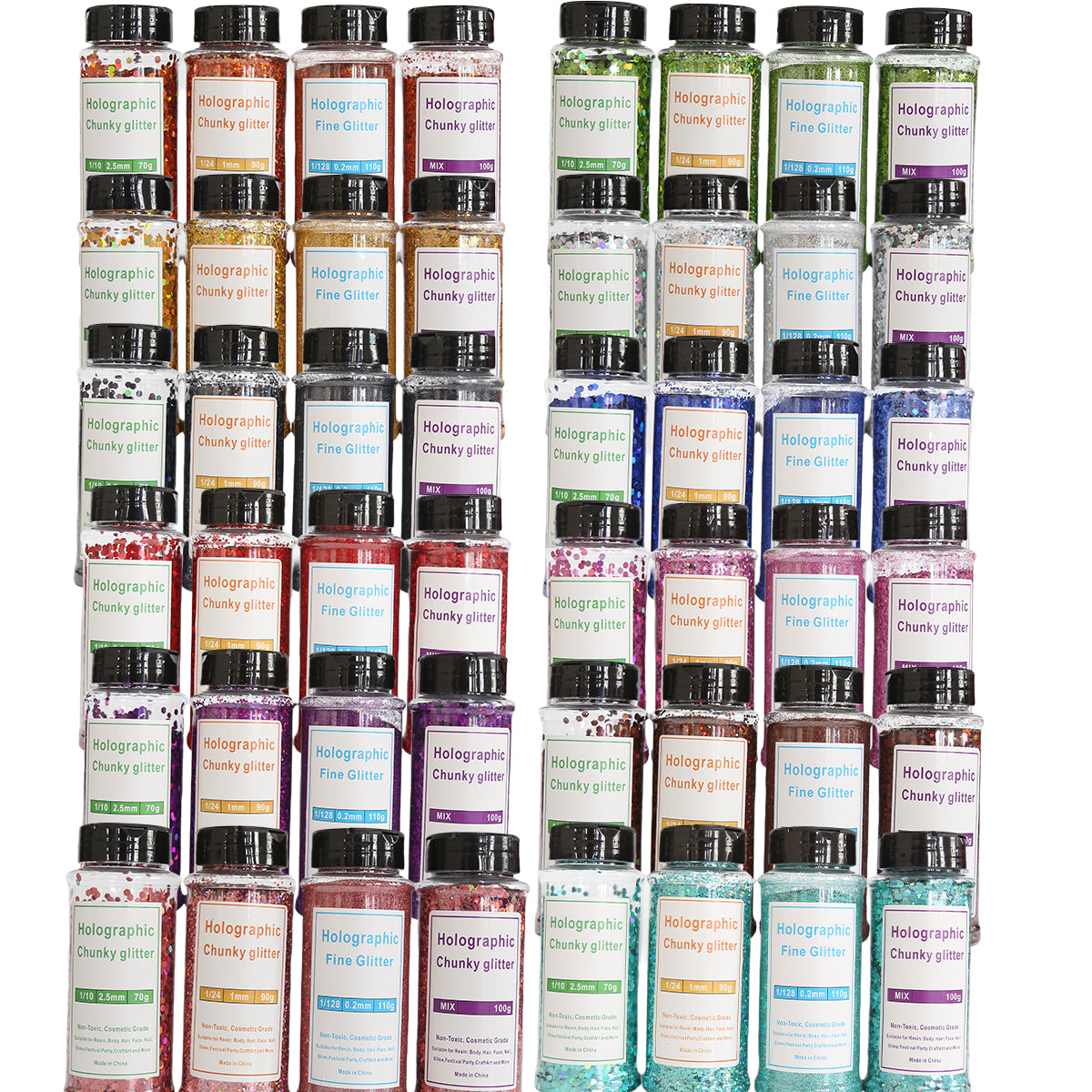 Holographic Glitter for Resin Keychains | OEM Packaging Available
