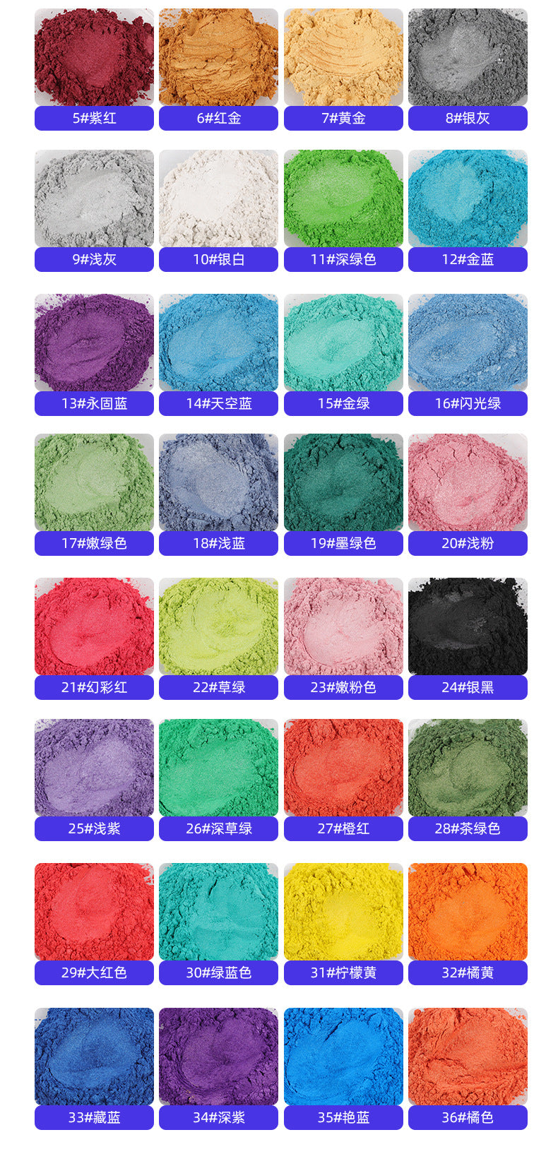 1kg Bulk Mica Powder Pigment 1KG for Epoxy Resin Art & DIY Crafts
