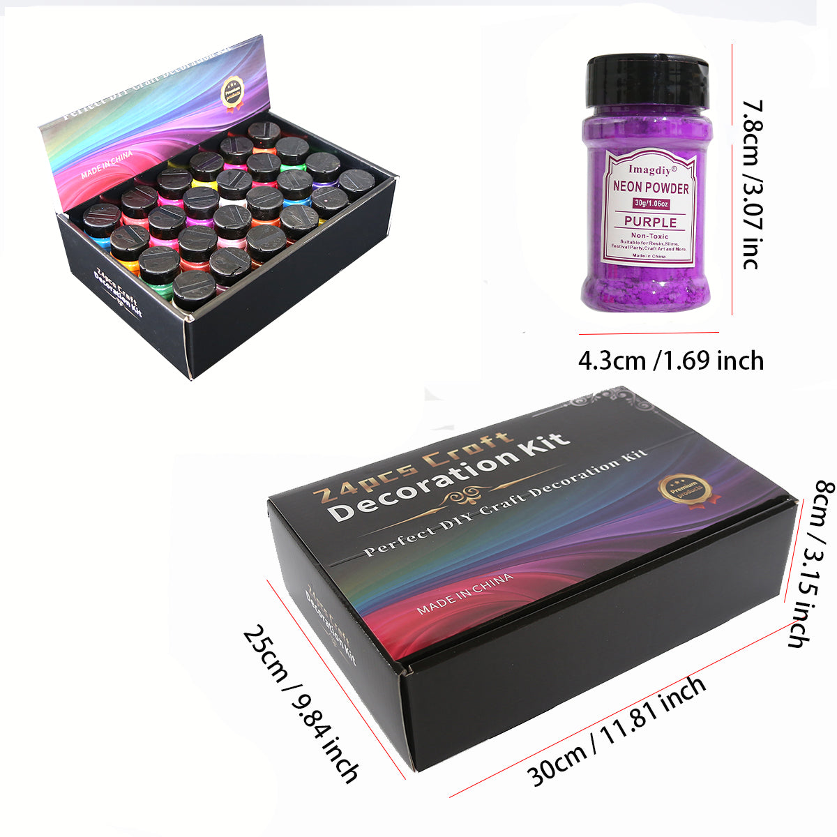 Wholesale 24 Colors Resin Pigment Powder Set for Epoxy Resin Art